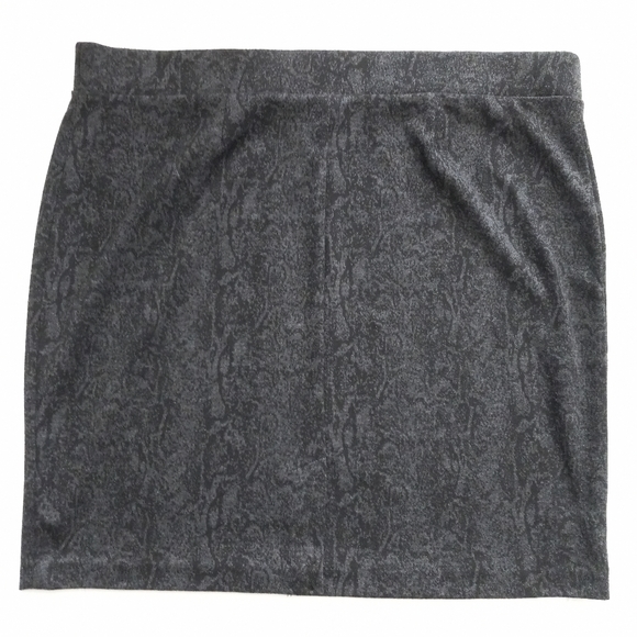Nicole Miller XXL pull on gray boxy skirt - Picture 2 of 6